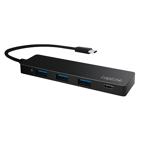 LogiLink UA0311 Schnittstellen-Hub USB 3.2 Gen 1 (3.1 Gen 1) Type-C 5000 Mbit/s Schwarz