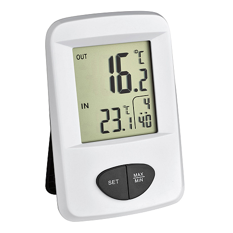 TFA-Dostmann 30.3061.02 Digitale Wetterstation Weiß Akku