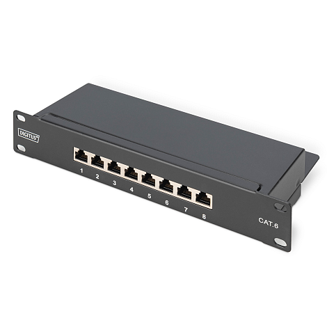 Digitus CAT 6, Klasse E Patch Panel, geschirmt, schwarz