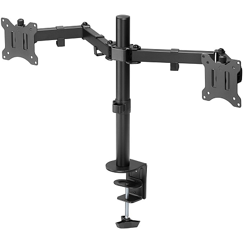 Goobay Doppel-Monitorhalterung Flex, Schwarz