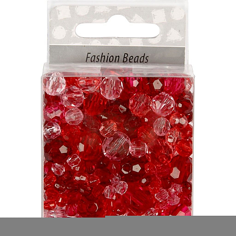 Creativ Company 618851 Perle Perlenmischung Acryl Rot 170 Stück(e)