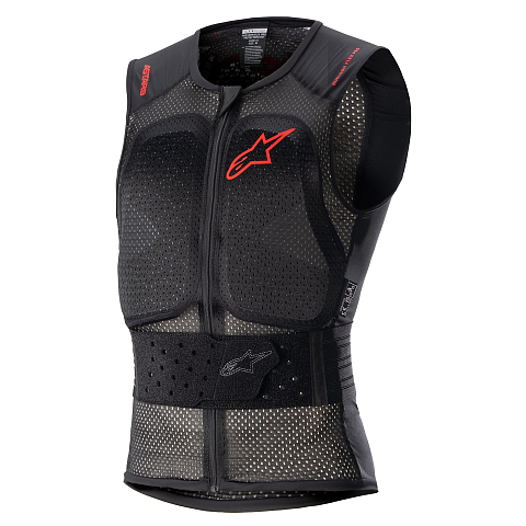 Alpinestars 6508123-009-XS Motorradjacke & -weste Männlich Motorrad-Weste Schwarz, Rot, Transparent