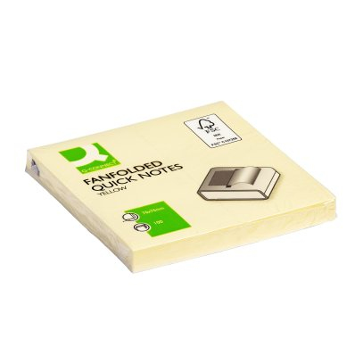 Q-CONNECT KF02161 Klebezettel Rechteck Gelb 100 Blätter Selbstklebend