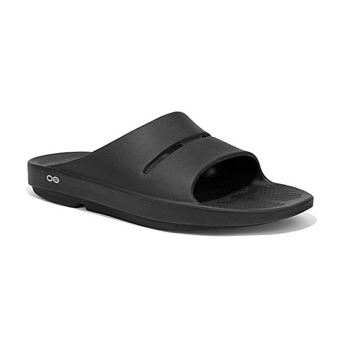 OOFOS OOahh Slide Weiblich Schwarz