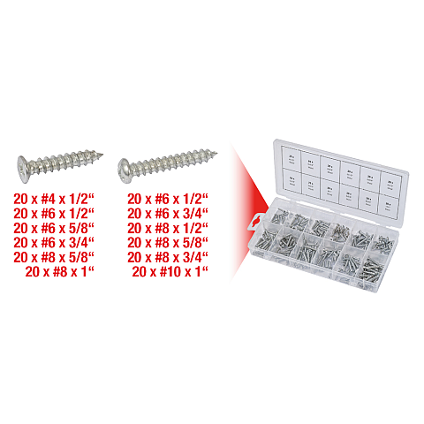 KS Tools 970.0410 Schraube/Bolzen 240 Stück(e)