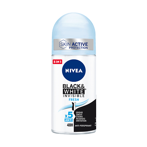 NIVEA Black & White Invisible Fresh Frauen Roll-on Deodorant 50 ml 1 Stück(e)