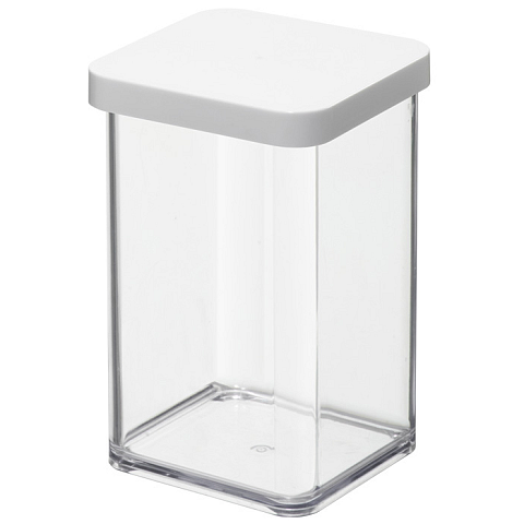 Rotho Loft 11604 Rechteckig Dispensor 1 l Transparent, Weiß