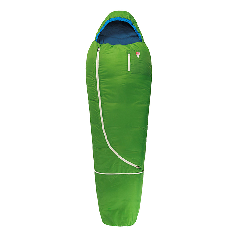 Grüezi Bag 6100-3009-170 Schlafsack Kinder Mumienschlafsack Leinen, Polyamid, Polyester Grün