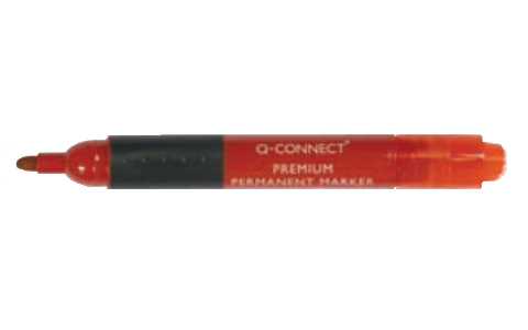 Q-CONNECT KF26107 Permanent-Marker Rundspitze Rot 10 Stück(e)