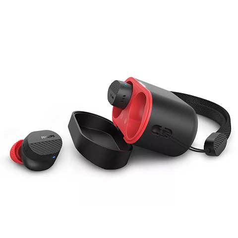 Philips TAA5508BK/00 Kopfhörer & Headset True Wireless Stereo (TWS) im Ohr Anrufe/Musik Bluetooth Schwarz, Rot