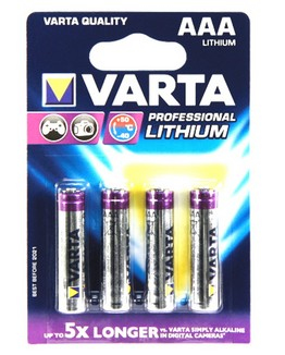 Varta 4x AAA Lithium Einwegbatterie