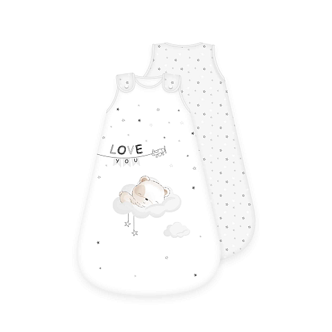 HERDING 3385216235 Babyschlafsack Junge/Mädchen Beige, Grau, Weiß