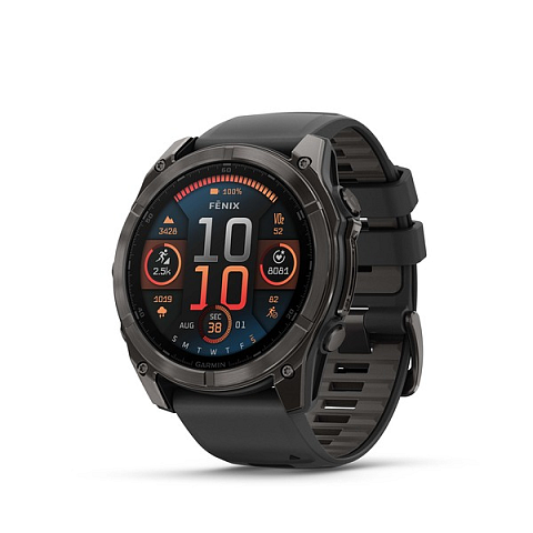 Garmin Fenix 8 3,56 cm (1.4") AMOLED 51 mm Digital 454 x 454 Pixel Touchscreen Titan WLAN GPS