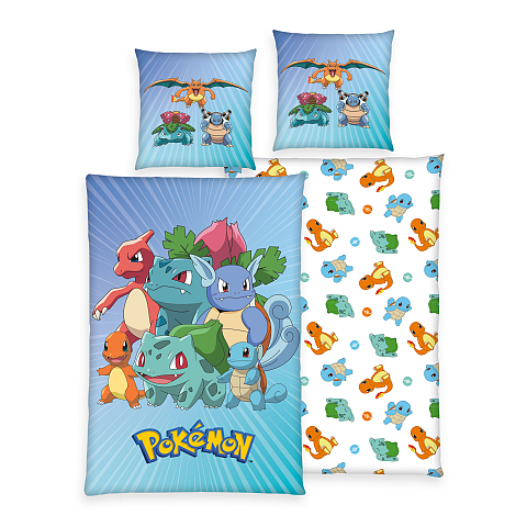 HERDING Pokémon Bettwäsche-Set ‘Generation’ – 135×200 cm, Renforcé