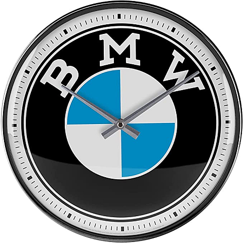 Nostalgic Art BMW Quarzuhr Rund Schwarz, Blau, Weiß