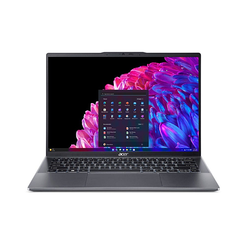 Acer Swift Go 14 SFG14-63-R3XB AMD Ryzen™ 7 8845HS Laptop 35,6 cm (14") WQXGA+ 16 GB LPDDR5x-SDRAM 1 TB SSD Wi-Fi 6E (802.11ax) Windows 11 Home Grau