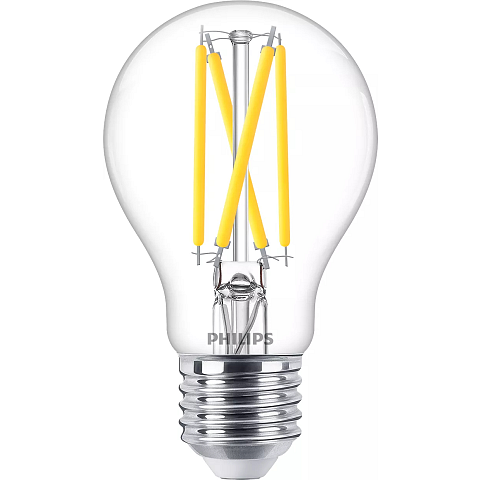 Philips Filament-Lampe, transparent, 60 W A60 E27