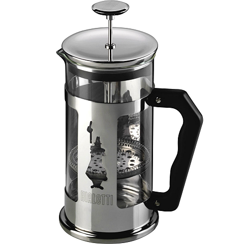 Bialetti 0003160 Manuelle Kaffeemaschine Französisches Presse-Set 0,35 l Schwarz, Edelstahl