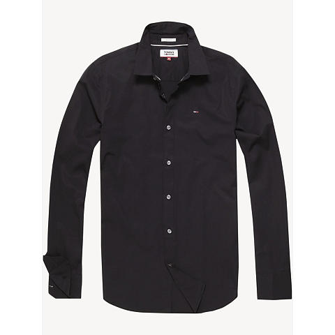Tommy Hilfiger 8719701014040 Shirt/Top Hemd Knopfleiste Langärmlig Baumwolle, Elastan