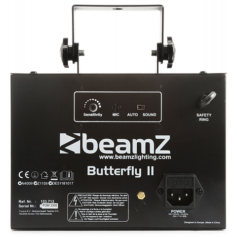 BeamZ Butterfly II Disco-Stroboskop Schwarz