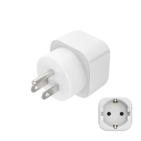 Hama 00223438 Netzstecker-Adapter Typ B Typ C (Eurostecker) + Typ F Weiß