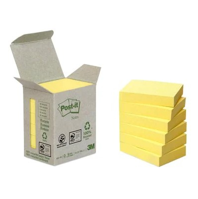 Post-It 653-1B Klebezettel Rechteck Gelb 100 Blätter Selbstklebend