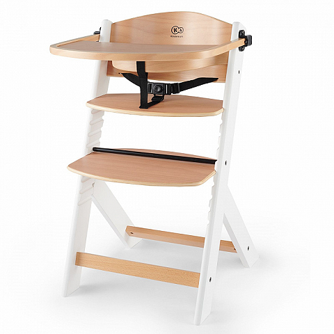 Kinderkraft ENOCK Booster-Hochstuhl Harter Sitz Weiß, Holz