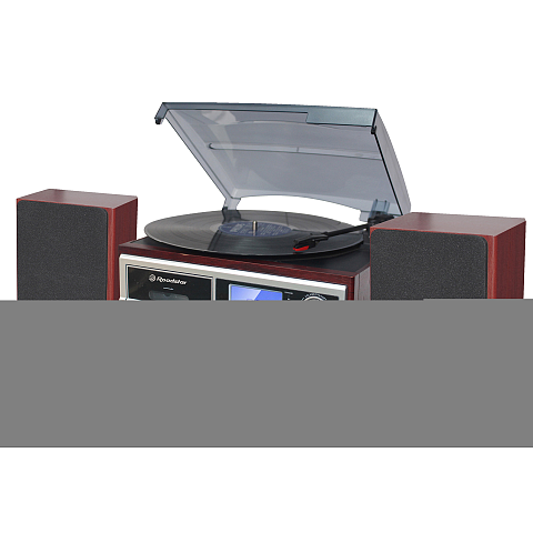 Roadstar HIF-8892EBT Home-Stereoanlage 8 W Kirsche (Frucht), Silber, Holz