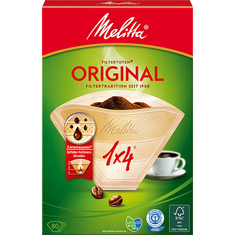 Melitta Original 1x4 80 Stück(e) Kegel Einweg-Kaffeefilter