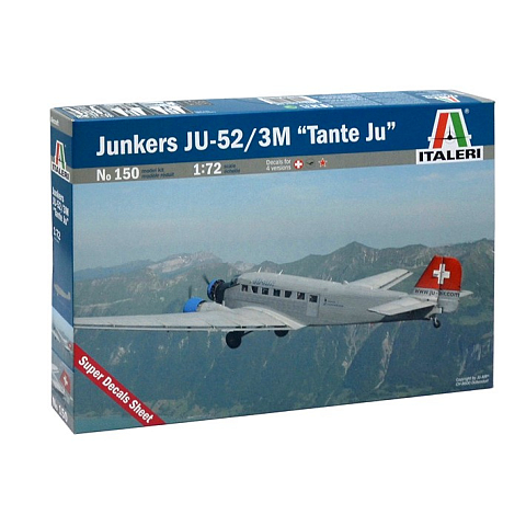 Italeri Junkers Ju - 52 / 3M ''Tante Ju'' Starrflügelflugzeug-Modell Montagesatz 1:72