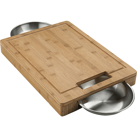 Napoleon Grills Pro Küchen-Schneidebrett Rechteckig Bambus, Edelstahl Holz