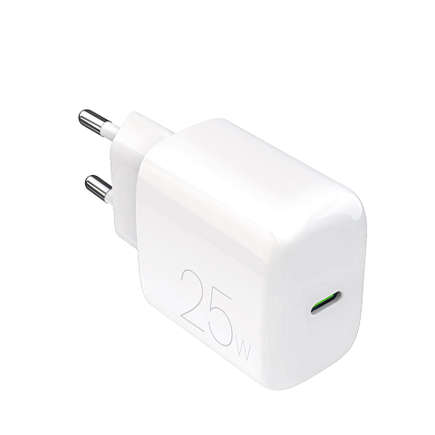 PURO Wall Charger "PRO LITE" 1x USB-C, 25W, Power Delivery, Universal Weiß AC Schnellladung Drinnen