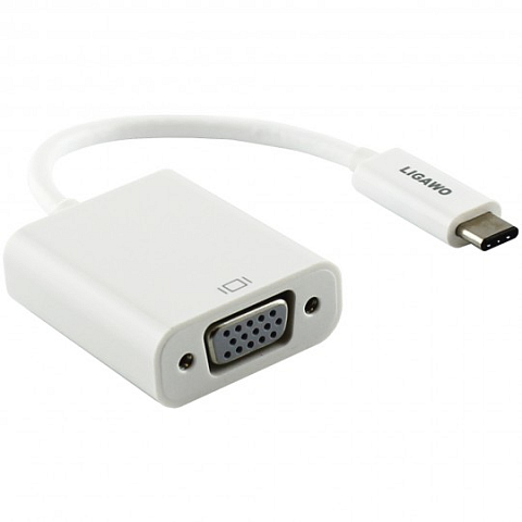 Ligawo 0.15m, USB3.1-C/VGA USB-Grafikadapter 2048 x 1152 Pixel Weiß