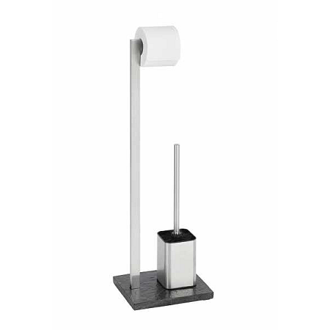 WENKO 18448100 Bodenstehend Schwarz, Silber