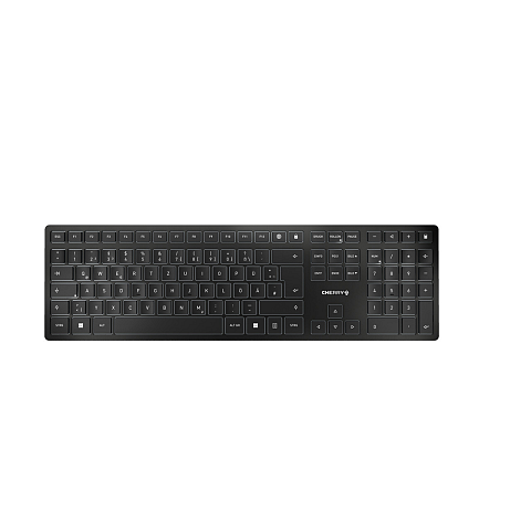 CHERRY KW 9100 SLIM Tastatur Universal RF Wireless + Bluetooth QWERTZ Deutsch Schwarz