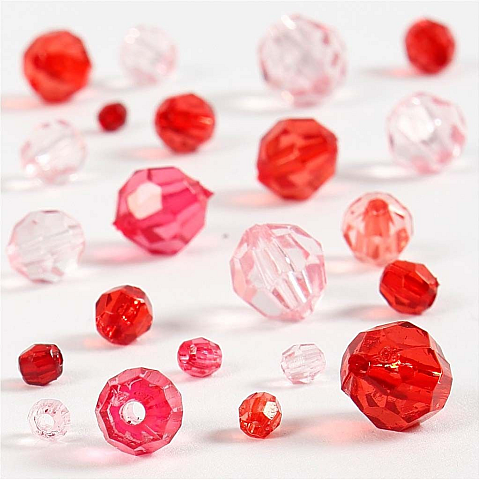 Creativ Company 618851 Perle Perlenmischung Acryl Rot 170 Stück(e)