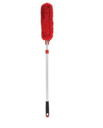 OXO Microfiber Extendable Duster Mikrofaser Rot, Weiß