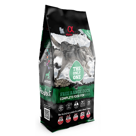 Alpha Spirit 8436586310301 Hunde-Trockenfutter 12 kg Adult Ente