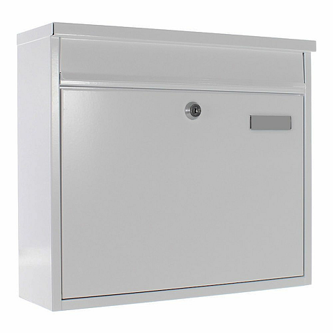 Rottner T00162 Briefkasten Weiß Wandmontierter Briefkasten Stahl