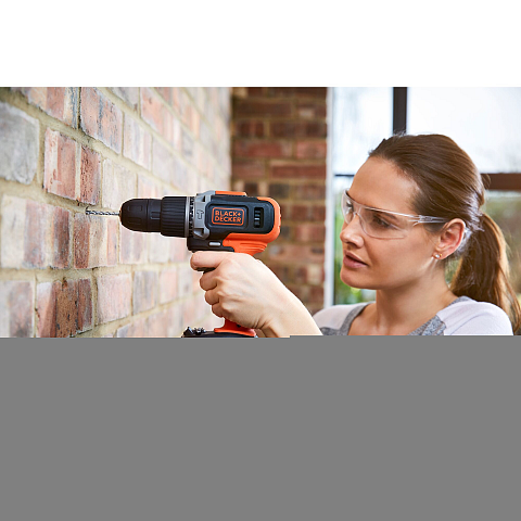 Black & Decker BCD003MEM2K-QW Bohrmaschine 1400 RPM Ohne Schlüssel Schwarz, Orange