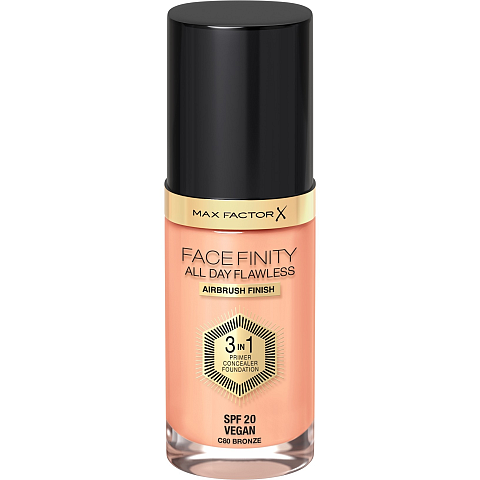 Max Factor Facefinity All Day Flawless 3 in 1 30 ml Pumpenflasche Serum 80 Bronze