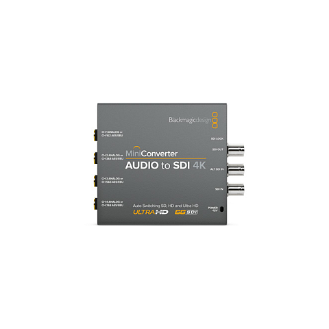 Blackmagic Design Mini Converter Audio to SDI 4K Aktiver Videokonverter 3840 x 2160, -