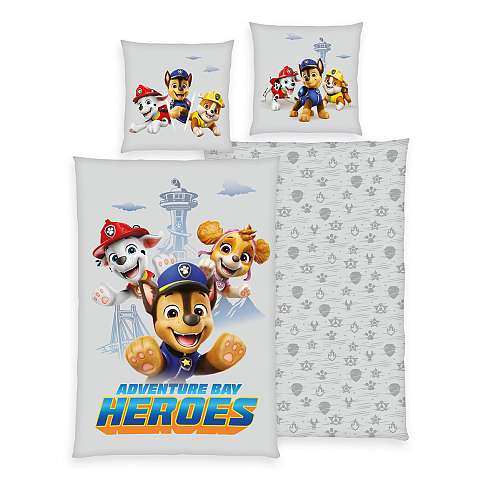 HERDING Paw Patrol Winterbettwäsche-Set 'Heroes' - 70-x-90-cm-140-x-200-cm-at