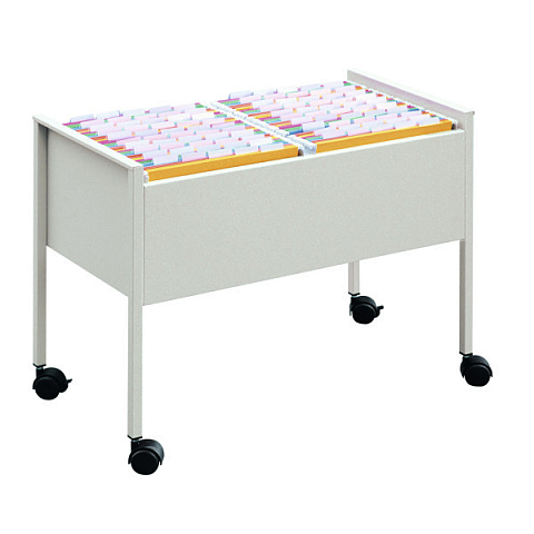 Durable 100 Duo Dateiablagebox Edelstahl Grau