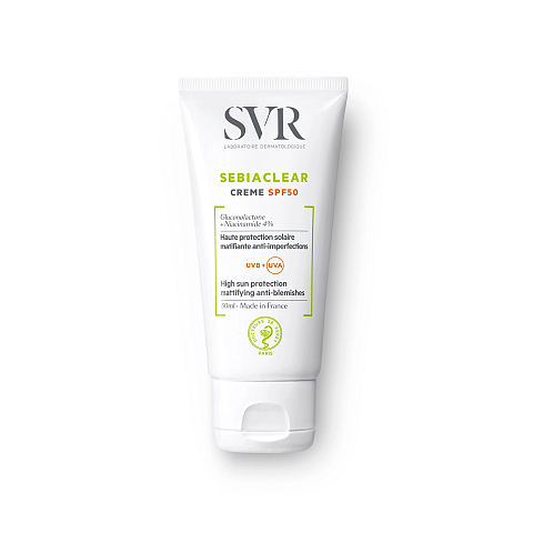 SVR Sebiaclear Crème SPF50 Sonnenschutzcreme Gesicht 50 Erwachsene