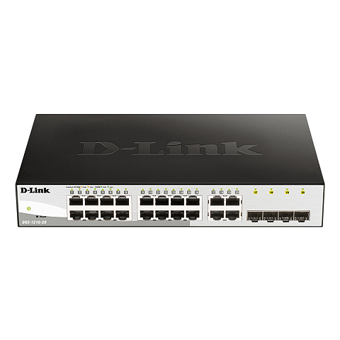 D-Link DGS-1210-20 Managed L2 Gigabit Ethernet (10/100/1000) 1U Schwarz
