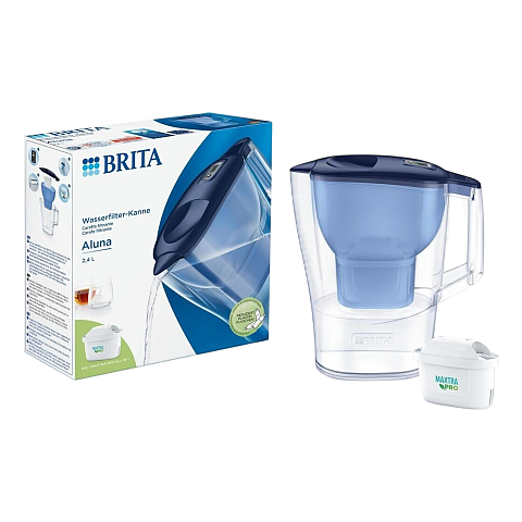Brita Aluna Pitcher-Wasserfilter 1,4 l Transparent, Blau