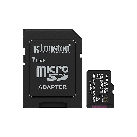 Kingston Technology 1TB microSDXC Canvas Select Plus Gen3 150MB/s A1 (Einschließlich SD Adapter)