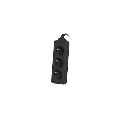 Lanberg PS0-03E-0150-BK Verlängerungskabel 1,5 m 3 AC-Ausgänge Drinnen Schwarz