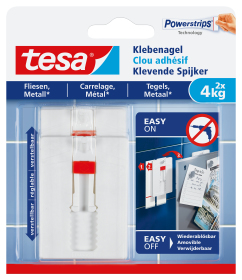 TESA 77767-00000 Wandhalterung Drinnen Universalhaken Grau, Rot, Weiß 2 Stück(e)